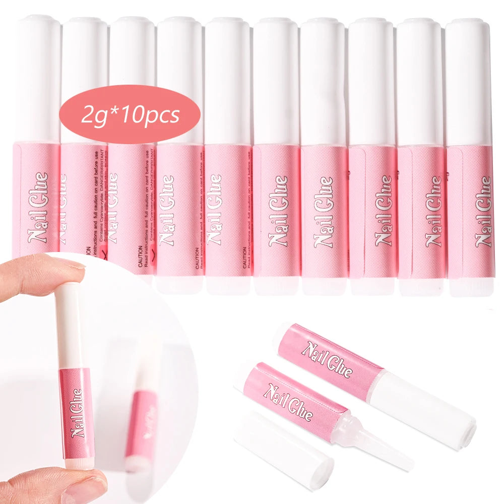 1Set*3g Fast Drying Bond Nail Glue for False Nail Tips Strong Adhesive Glue Professional Acrylic Art Nail Rhinestone Glue Gel &*