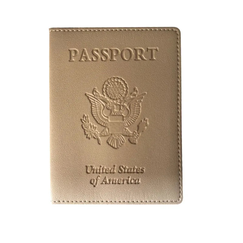 Leather Passport Holder Wallet RFID Blocking Card Case Travel Essentials International Travel Accessory