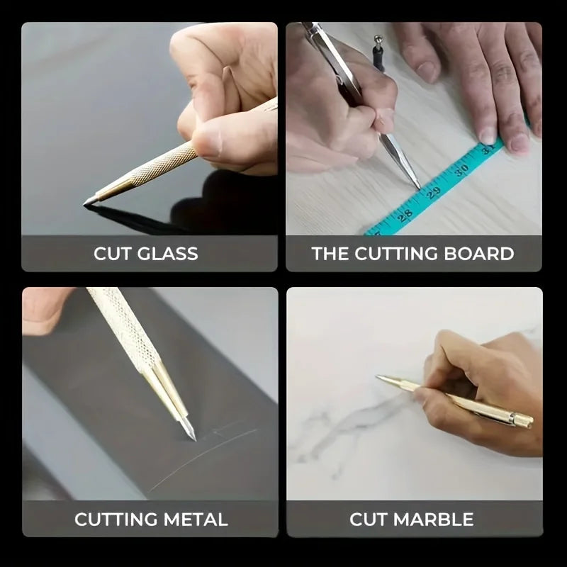 3/5/10pcs Diamond Scribing Pen Tungsten Steel Tip Carbide Marker Engraving Pen for Glass Ceramic Metal Wood Engraving Hand Tools