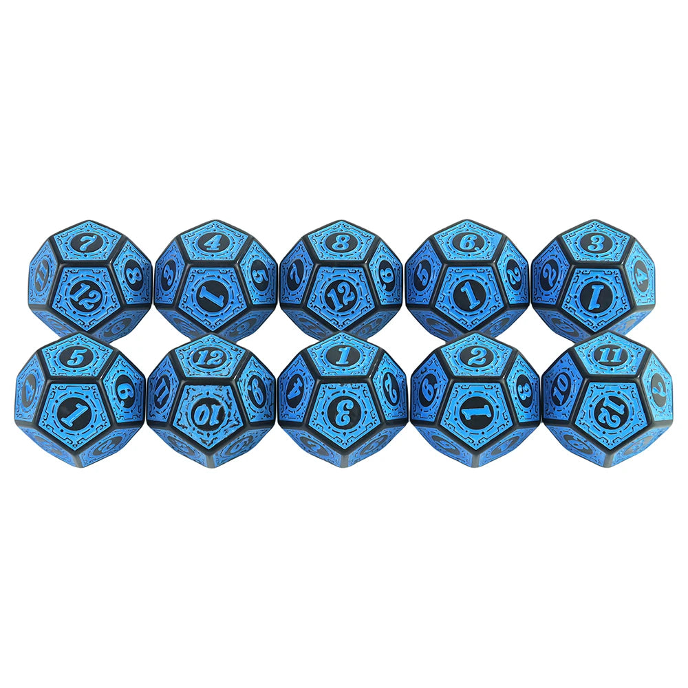 D12 Dice Set 10PCS 12 Sided for Board Games Dragon Rpg Dados Jogos Dnd As Christmas Birthday Gift