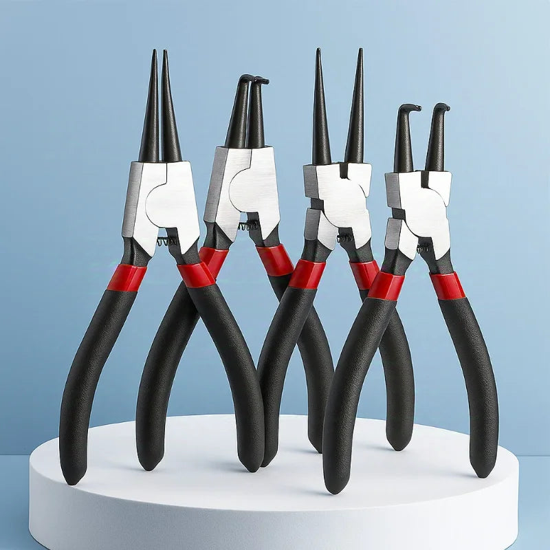 5-In Circlip Pliers Needle Nose Pliers Retaining Ring Pliers for Removing Installing Puller Locking Rings Shafts