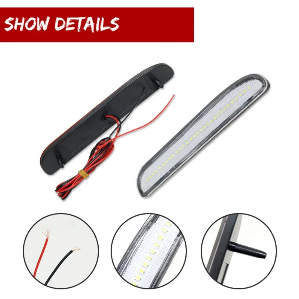 Car LED Rear Bumper Side Marker Lights For Ford Mustang 1994 1995 1996 1997 1998 Clearance Light Parking Light Fender Flare Lamp