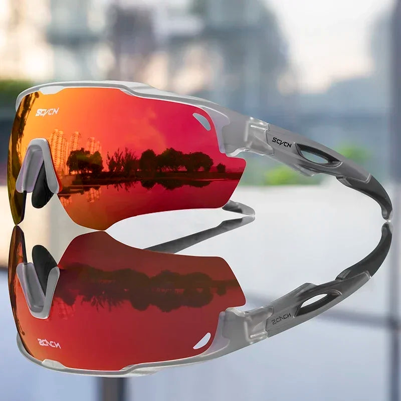 2026 SCVCN New Photochromic Hiking Eyewear Cycling Sunglasses Fashion MTB Glasses Bicycle UV400 Cycle Bike Goggles for Men Women