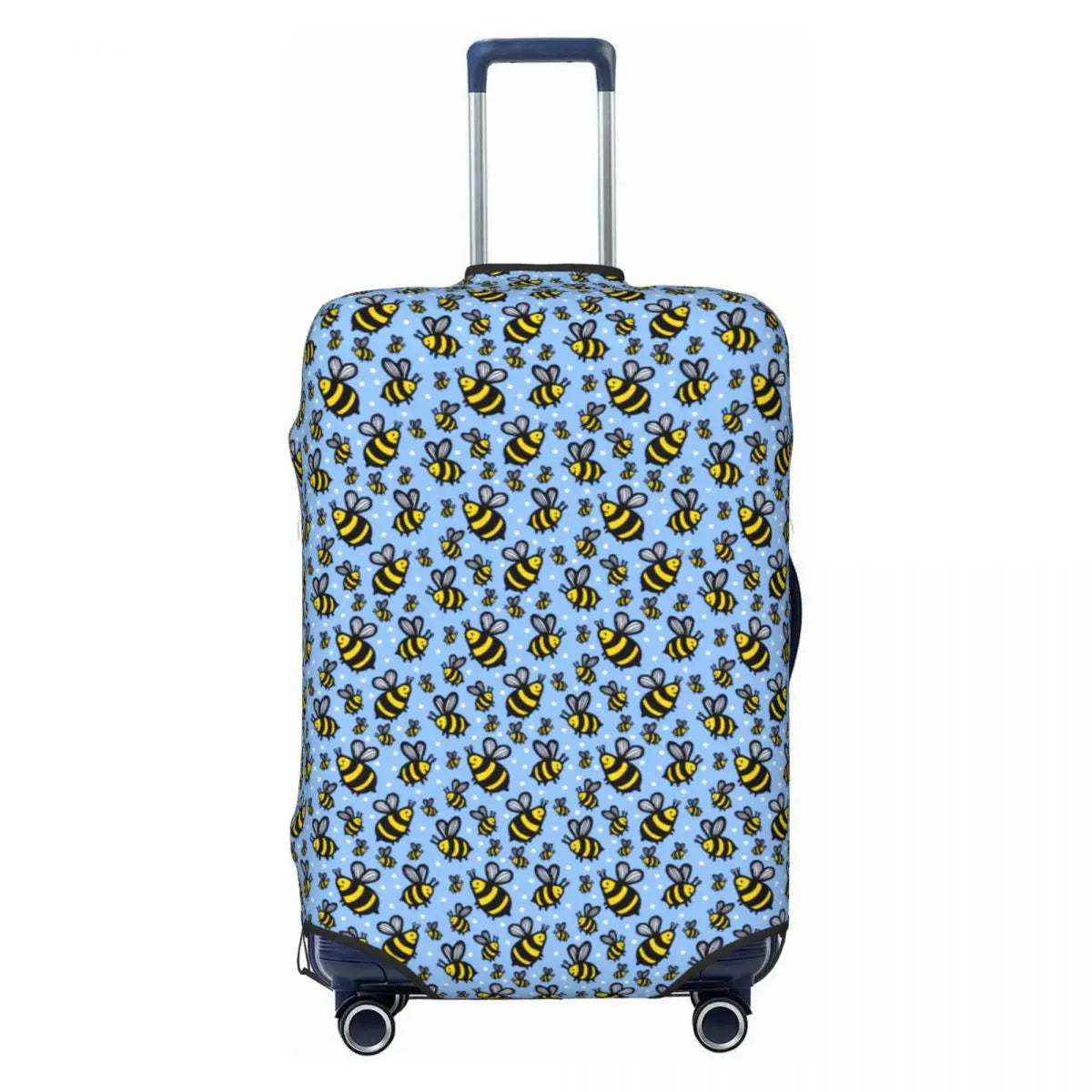 Honeycomb With Bees Suitcase Cover Elastic Cute Honey Bumblebee Luggage Protective Covers for 18-32 inch