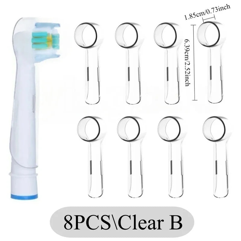 2-8Pcs Colors Toothbrush Dustproof Covers Caps Compatible with Braun Oral B & iO Series Electric Toothbrush Head Protector