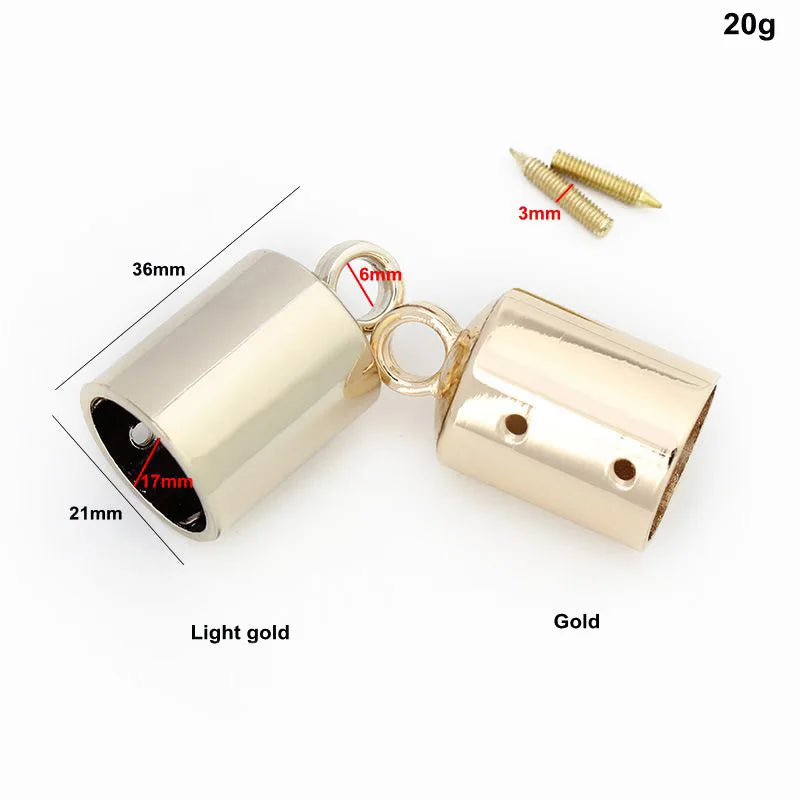 10/30/100PCS Metal Bag Straps Clasps Tassel Fringe Cap Buckle For Lether Rope Cord Lock Connector Hanger Shoulder Accessories