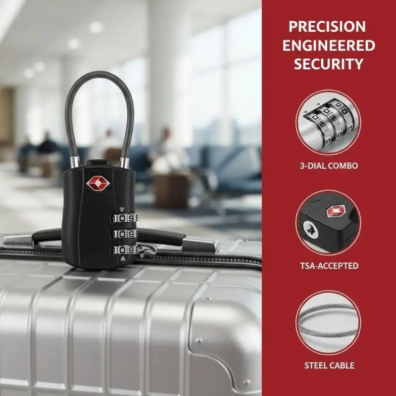 Travel TSA Customs Lock Password Changeable Lock 3 Digit Portable Zinc Alloy Suitcase Luggage Backpack
