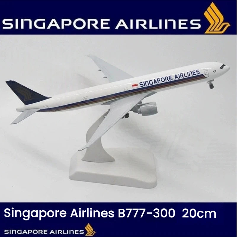 20cm for B777 Singapore Airlines Metal Alloy Aircraft Miniature Scale Plane Model Decorative Desks Suitable for Gift Giving