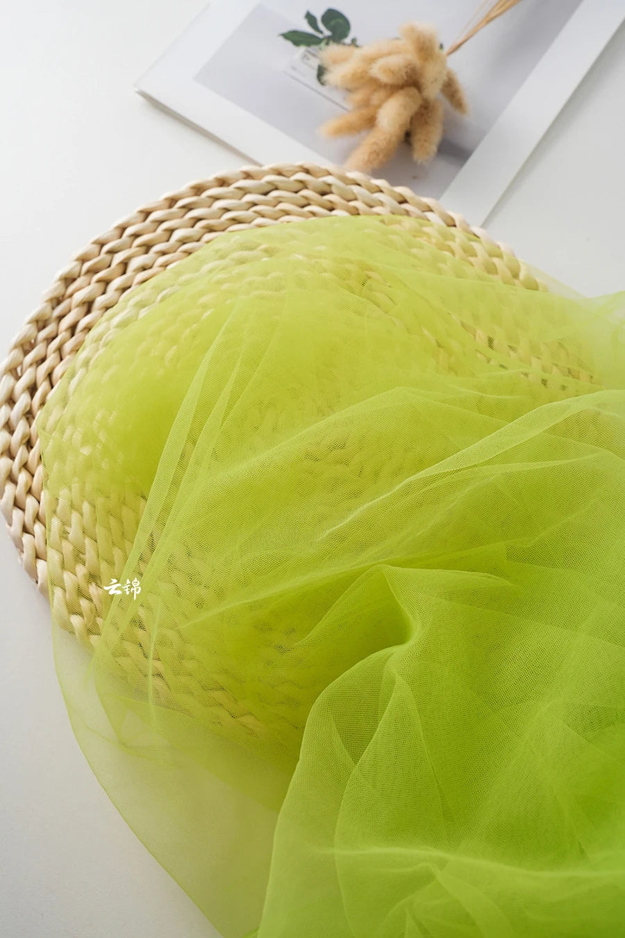 Green Transparent Tulle Fabric By The Meter for Clothing Hanfu Veil Wedding Background Diy Sewing Gauze Cloth Soft Light White