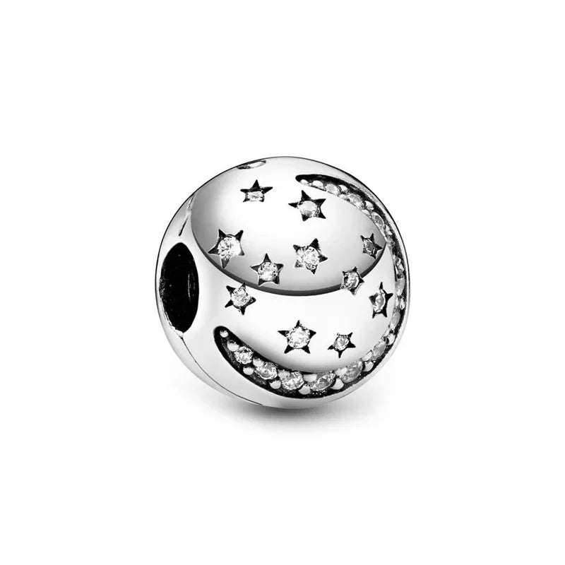 New Fashion 925 Sterling Silver Flower Cherry Round Beads Charms Pendant Fit Original Bracelet DIY Jewelry For Woman Gift