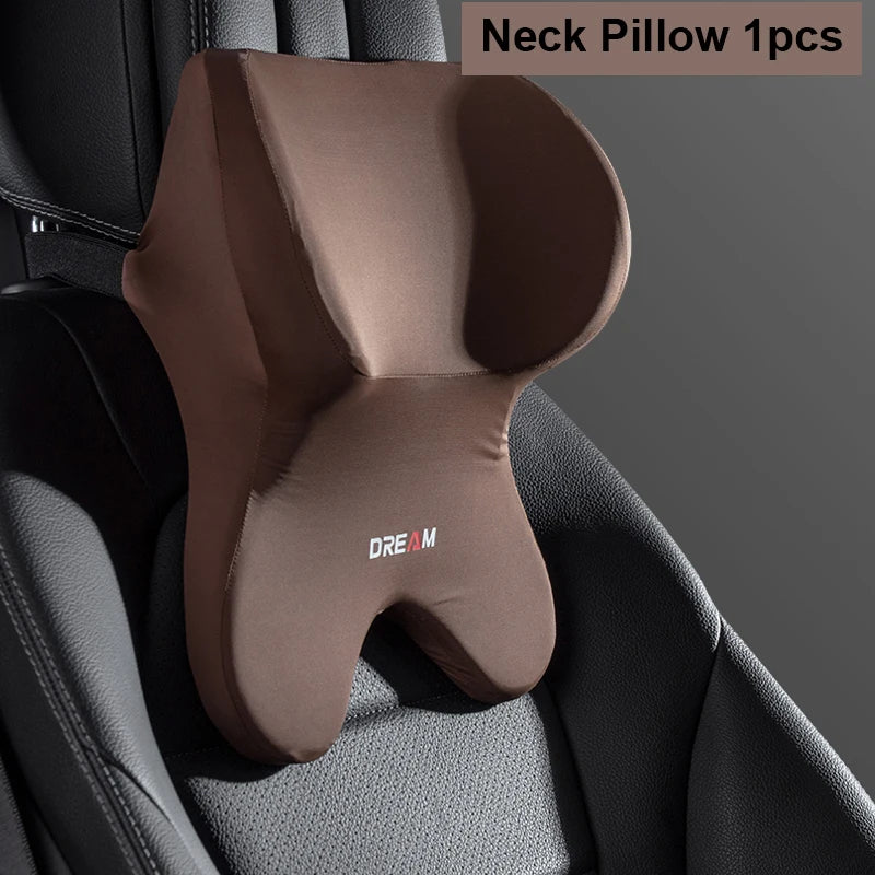 Car Lumbar Support Headrest Neck Pillow Support Universal Soft Neck Pillows Cushion Car Memory Foam Lumbar Pillow Back Support