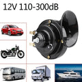 12V Super Loud Car 300DB Dual Tone Snail Electric Air Horn Siren Motorcycle T