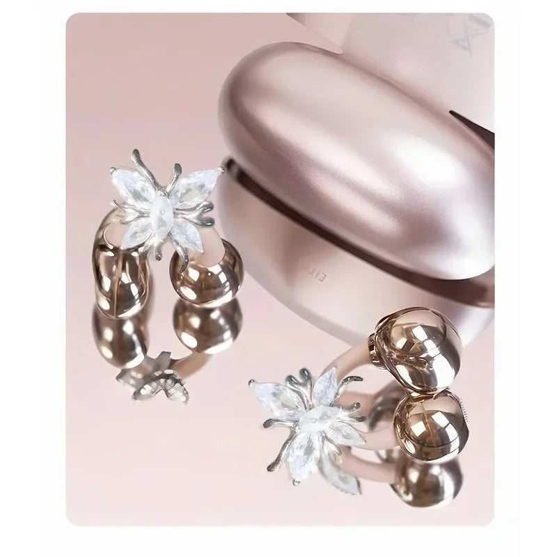 OWS Bluetooth Earphones with Butterfly Earrings Open Wireless High Sound Quality Wearing Comfortable Long Battery Life Headsets