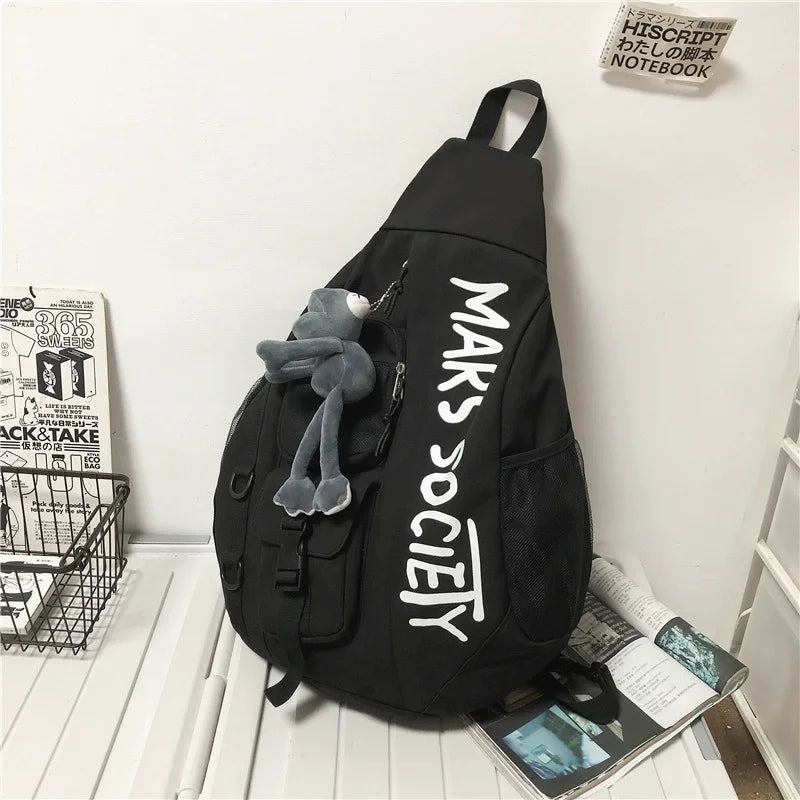 Men's Messenger Shoulder Bag Sports Travel Large Capacity Backpack Female Students Crossbody Chest Casual Bag bolso