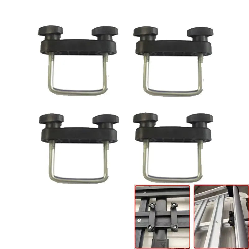 4pcs/Set Car Roof Rack Basket U-Bolt Clamps Mounting Fitting Kit