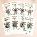 8 Simple and Cute Koala Keychains, Perfect for Giving to Friends Who Love Animals, 2D Flat Keychains; Comes with a Thank You Card—Can Be Hung on a Backpack or Key, Unique and Able to Express a Special Message; Ideal for Eve