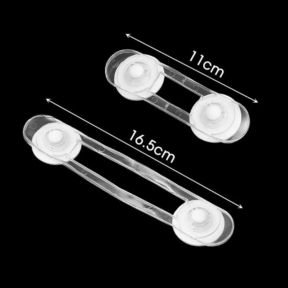 5Pcs Self Adhesive ABS Plastic Transparent Child Safety Lock Fridge Cabinet Door Anti-pinch Buckle Furniture Drawer Fixed Locks