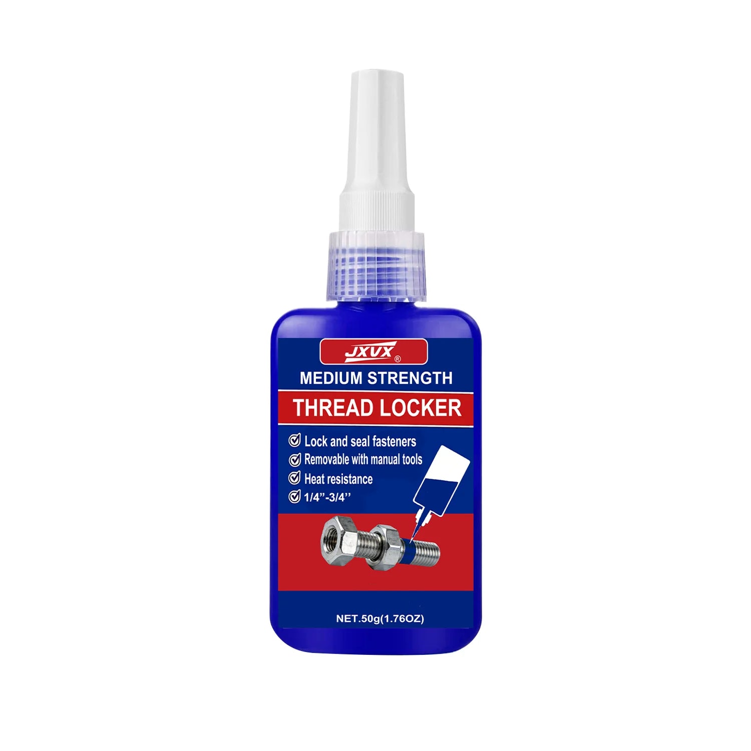 New 50ml Screw Glue, Fast Curing Thread Fixing Agent, Anaerobic Adhesive, Corrosion Resistant, Anti-Shedding, Medium Strength Blue Thread Fixer