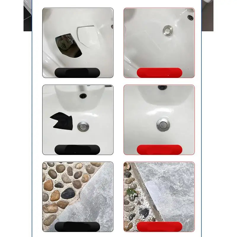 100g Tile Repair Agent AB Adhesive Ceramic Repair Glue Marble Floor Tile Toilet Washbasin Repair Glue Crack Repair Caulk Glue