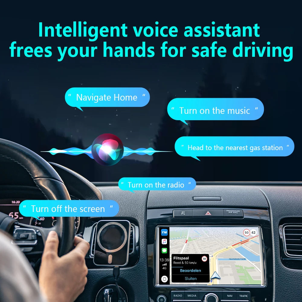 4in1 Wireless Carplay Smart Box Android Auto Adapter Mirror Link Airplay Plug&Play Connect For VW Toyota Nissan Honda Kia Opel
