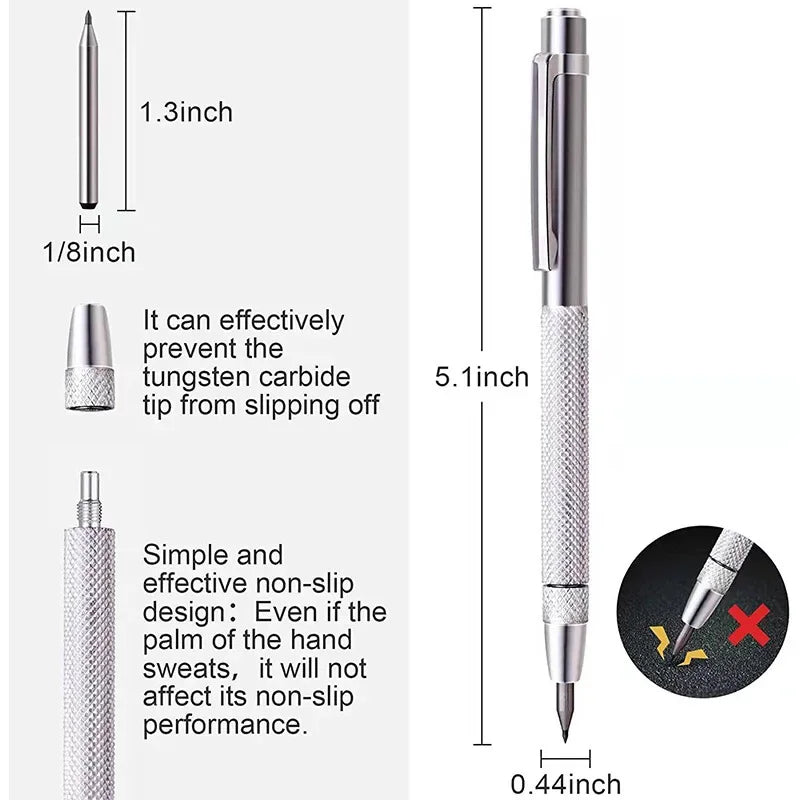 Diamond Scribing Pen Tungsten Carbide Tip Carbide Engraving Pen Tungsten Carbide Nib Stylus Pen For Glass Ceramic Metal Marking