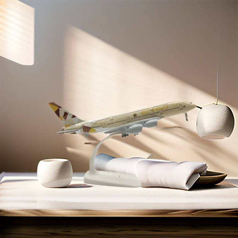 Metal Aircraft Toy 20cm Alloy Aircraft Model A380 Aircraft Airbus Etihad Airways Airplanes Model Model Collection