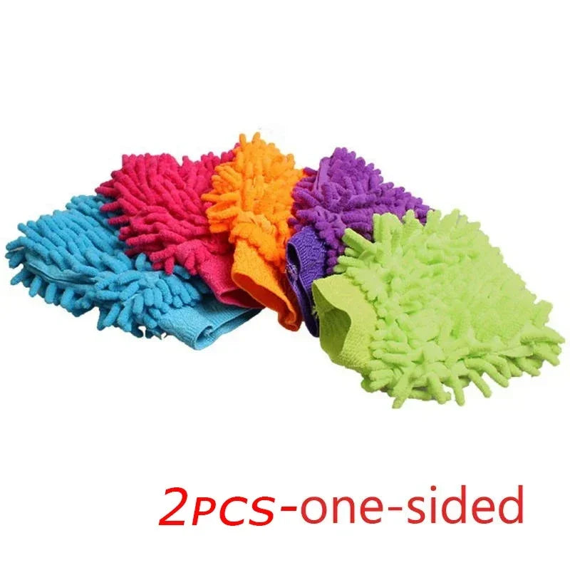 2/1pcs Microfiber Car Wash Gloves Auto Gloves Ultra Absorbent Wash Car Sponge Scratch Free Microfiber Car Cleaning Tool