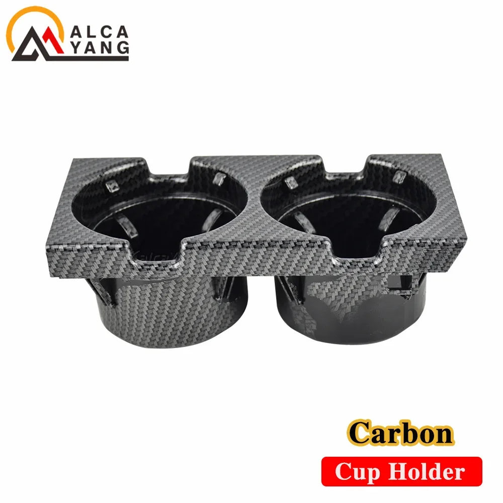 Black Double Hole Car Vehicle Front Center Console Storage Box Coin + Cup Holder for BMW E46 3SERIES 1999-2006 51168217957