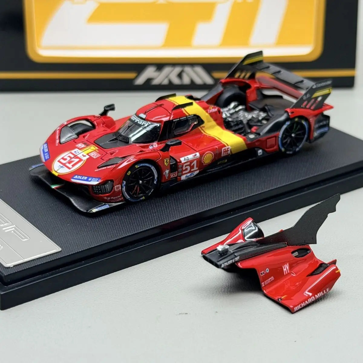 New Microturbo in Stock HKM 1:64 499P Hypercar Alloy Car Static Die Cast Vehicles Collection Model Car Toy