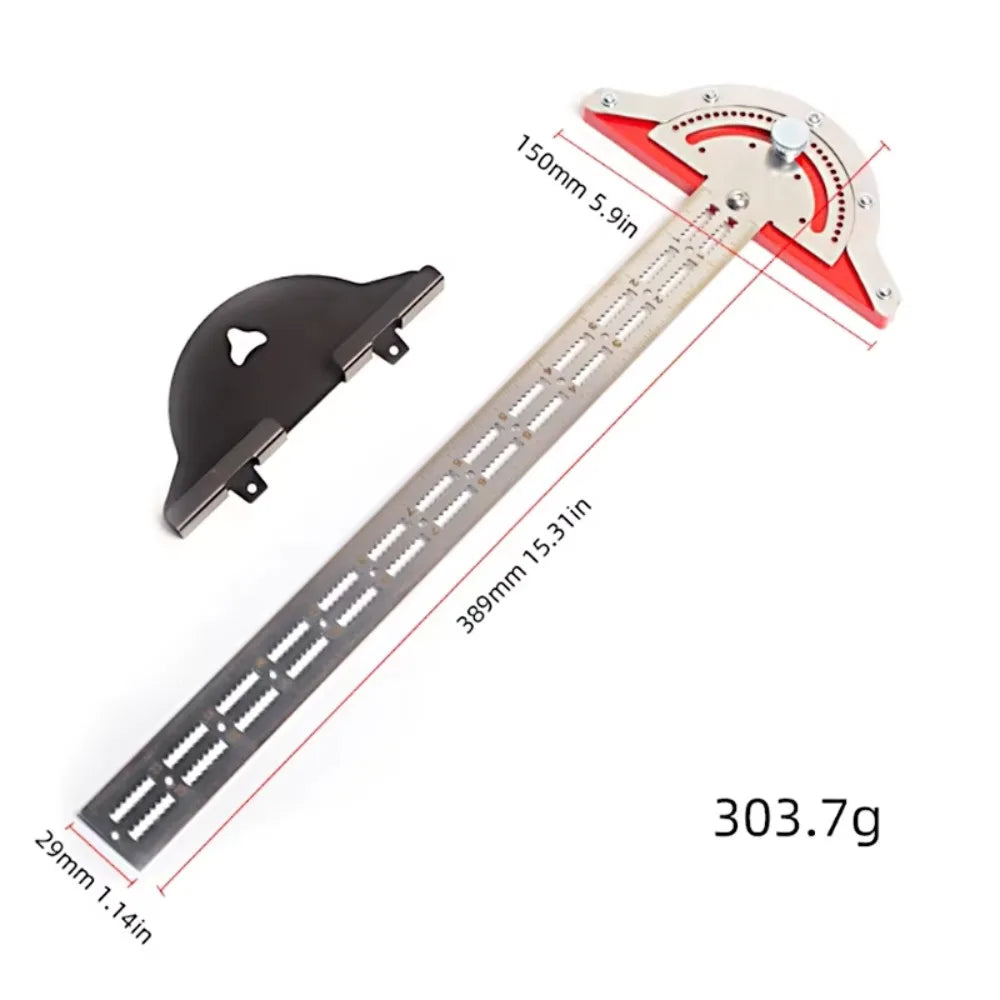 Portable Accurate Woodworkers Edge Rule Stainless Steel Marking Tool Angle Ruler Durable 0-70 Degrees Woodworking Protractor