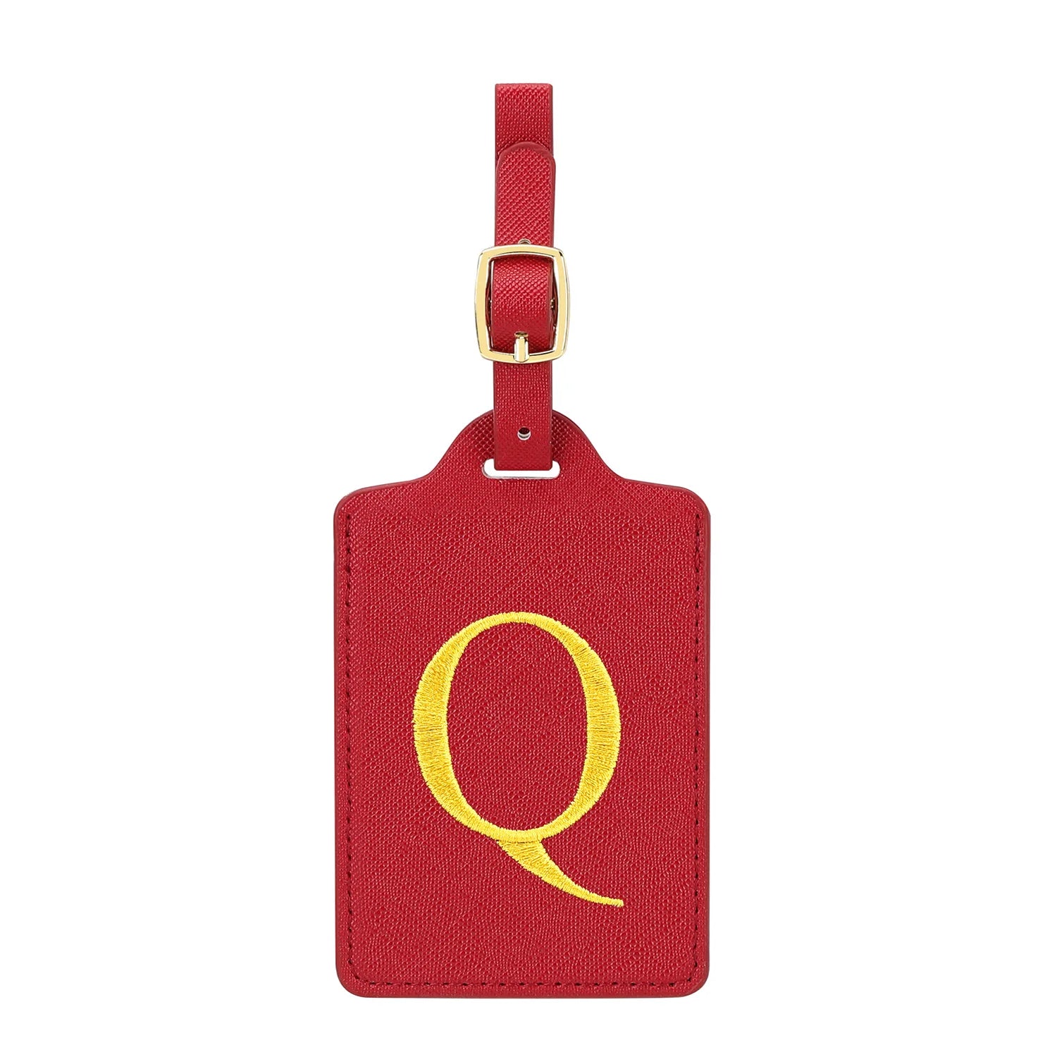 MIYIN 26 letters Luggage Tags for Suitcases PU Leather Privacy Protection Bag Tags Travel Accessories Essential, Energetic Red
