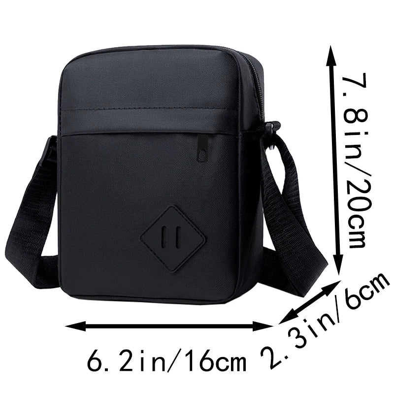 Everyday Versatile Oxford Shoulder Bag Trendy Compact Crossbody, Comfort Strap for Men’s All Casual Daily Occasions