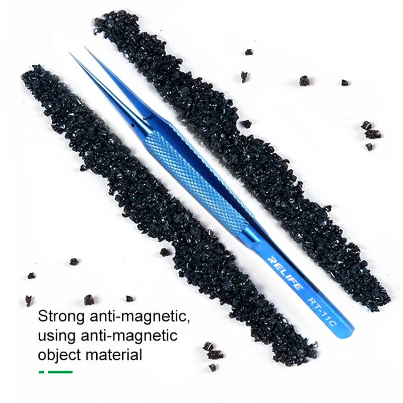 Titanium Alloy Tweezers Professional Maintenance Tool 0.15mm Edge Precision Fingerprint Tweezers Apple Main Board Copper Wire