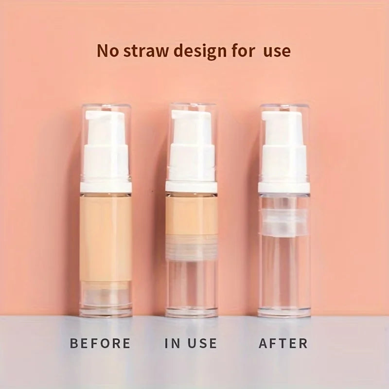 Transparent air-reusable filling cream liquid spray non-pneumatic vacuum pump portable wash care product sample packaging