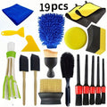 Auto Cleaning Tool Honeycomb Sponge Chenille Car Wash Gloves Dust Removal Brush Long Cleaning Brush Kit