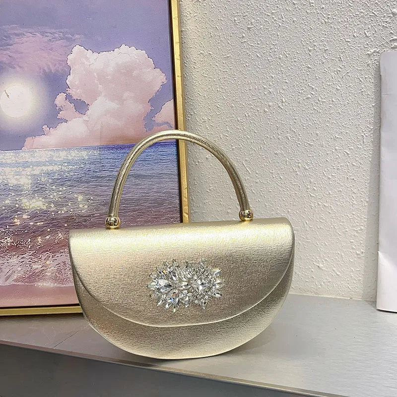 Lady Crystal Handbag Top Handle Evening Bag Women Sparkling Diamond Evening Handbag Clutch Purses And Handbag Wedding Purse