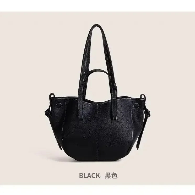 New France PU Leather Tote Large Capacity Women's Senior Sense Shoulder Underarm Bag Fashion Trend Magnetic Snap Interlayer