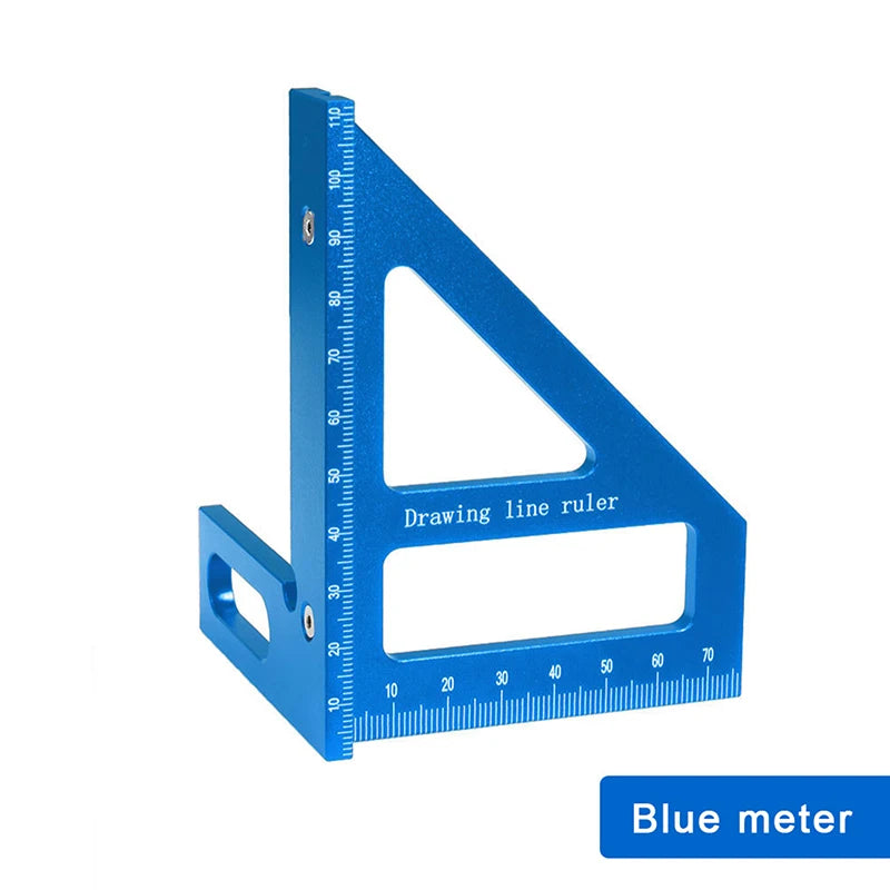 [ZY]Precision Aluminum Alloy Miter Triangle Ruler 45°/90° Woodworking Square Protractor 3D Multifunctional Measuring Toolsolss
