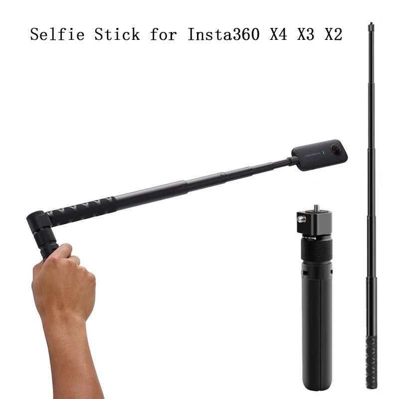 Extended Bundle Handle for Insta360 X5 X4 X3 X2 GoPro 12 11 10 9 DJI Action 4 3 SJCAM Camera Bullet Time Invisible Selfie Stick