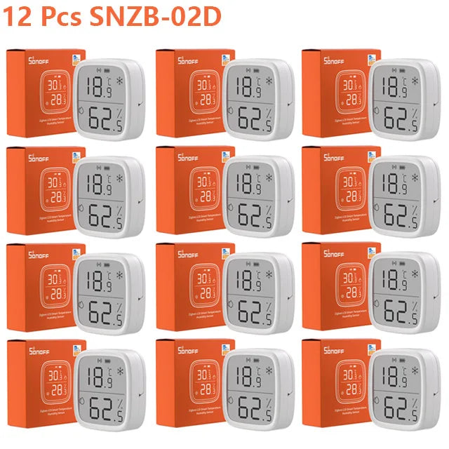 Intelligent SNZB-02D Humidity Sensor SONOFF Zigbee Smart LCD Temperature Sensor for Monitoring of Household Use with LCD Screen