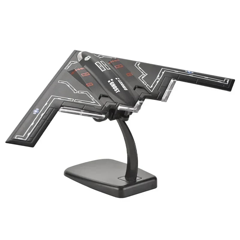 1:72 Alloy B-2 Stealth Bomber Fighter Model with Sound Light Series Children's Aircraft Model Toy Birthday Gift Christmas