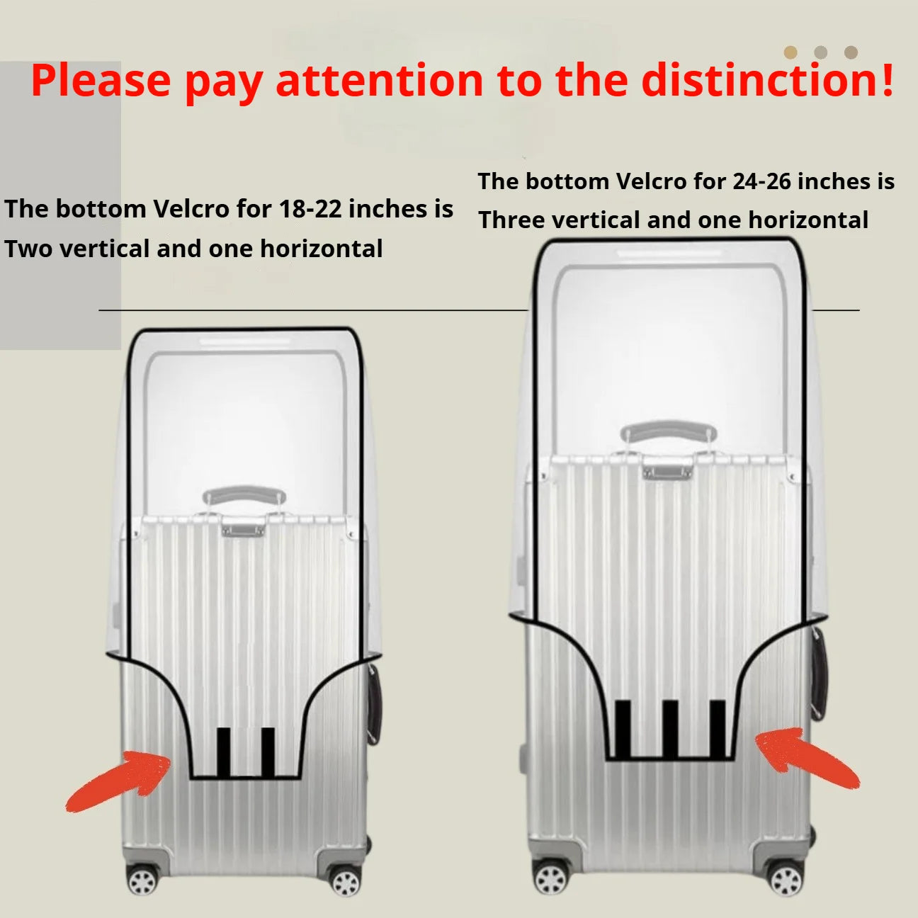Transparent Waterproof PVC Suitcase Protector, Wear Resistant Dustproof Cover for 20-28 Inch Wheeled Trolley Luggage
