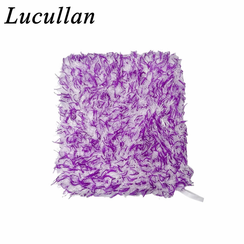 Lucullan Purple NO LOGO Car Wash Pad No Cuff With Opening On One Side to Become Mitt