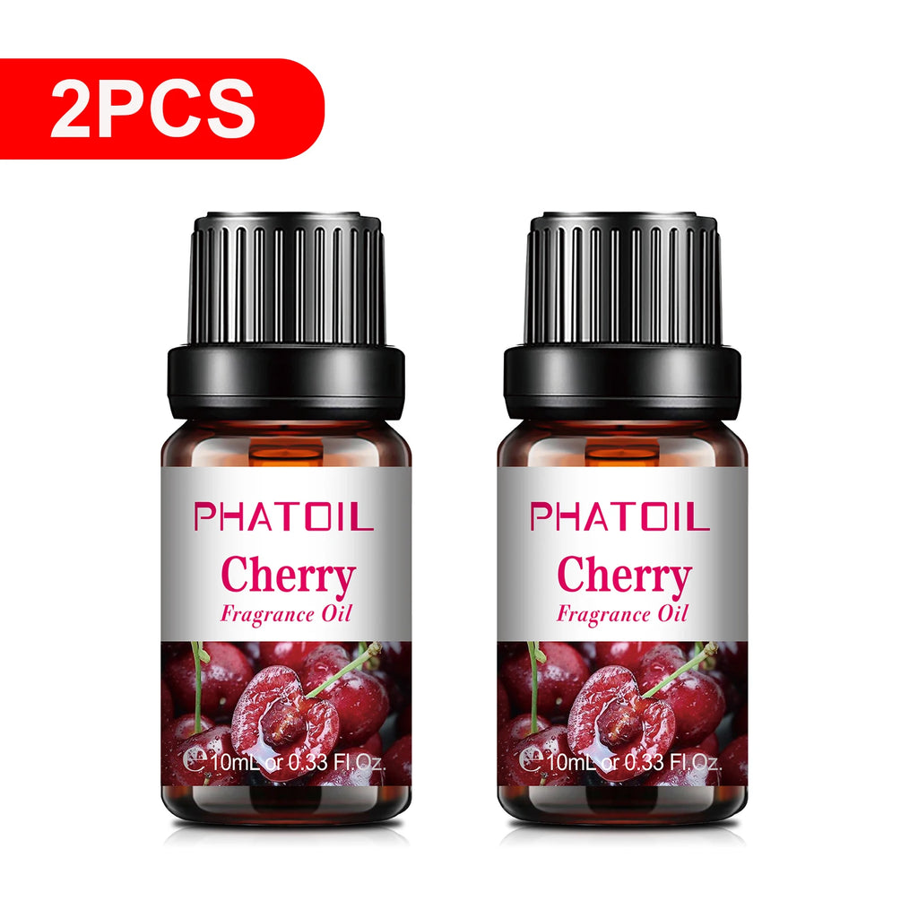 PHATOIL 1/2/6/10pcs 10ml Fruity Fragrance Oil For Aromatherapy Cherry Apple Strawberry Mango Coconut Lemon Fragrance Aroma Oils