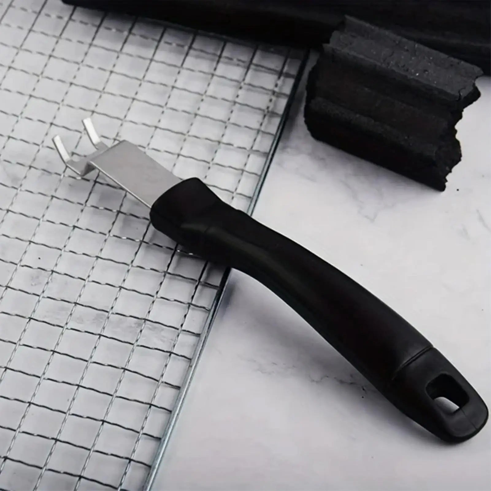 Grill Grate Lifter Tool Grill Grate Lifter Gripper Stainless Steel BBQ Cooking Accessories for Camping Backyard Barbecue Picnic