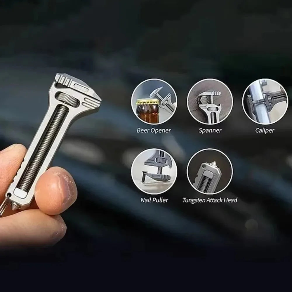 1PC Portable Tool EDC Multi-Tool Compact Multi-Tool Key Ring Chain Pocket Knife Screwdriver Multi-Tool Camping Survival Kit