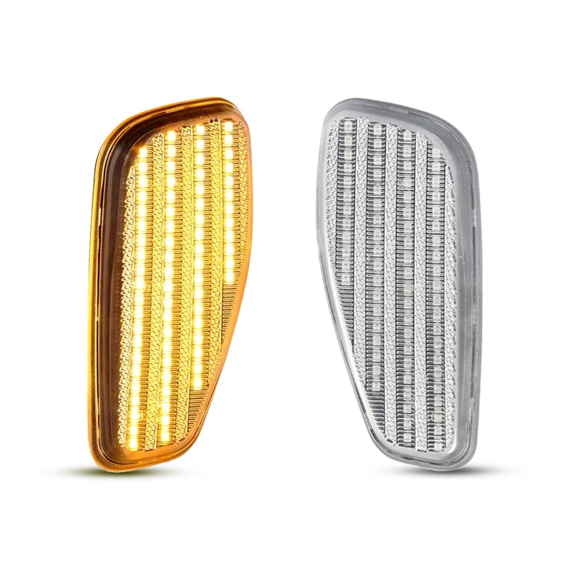 For Jeep Renegade 2015-2023 Clear & Smoked Lens Frotn Fender Amber Light LED Side Marker Lamp