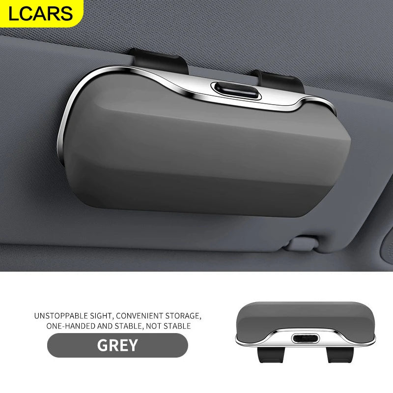 Lcars Car Sun Visor Glasses Case, Universal Glasses Holder Storage Box for Driver and Passenger in Car, Sun Visor Accessories
