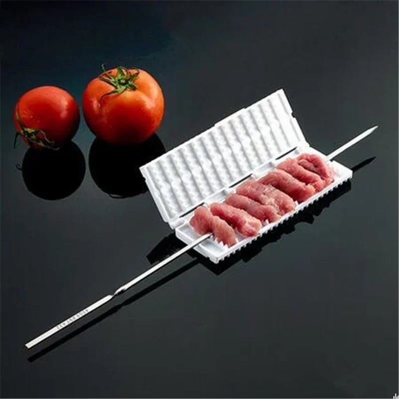 Kitchen Convenience BBQ Tools Meat Grill Skewer Multi-function Barbecue Grill Needle With Box Safety Meat Vegetable String