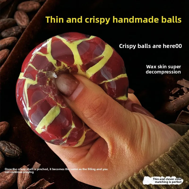 Squishy Stress Balls Slow Rebound Wax Skin Squeeze Toy For Adult Quiet Sensory Fidget Toy Soothing Relieving Stress Toy